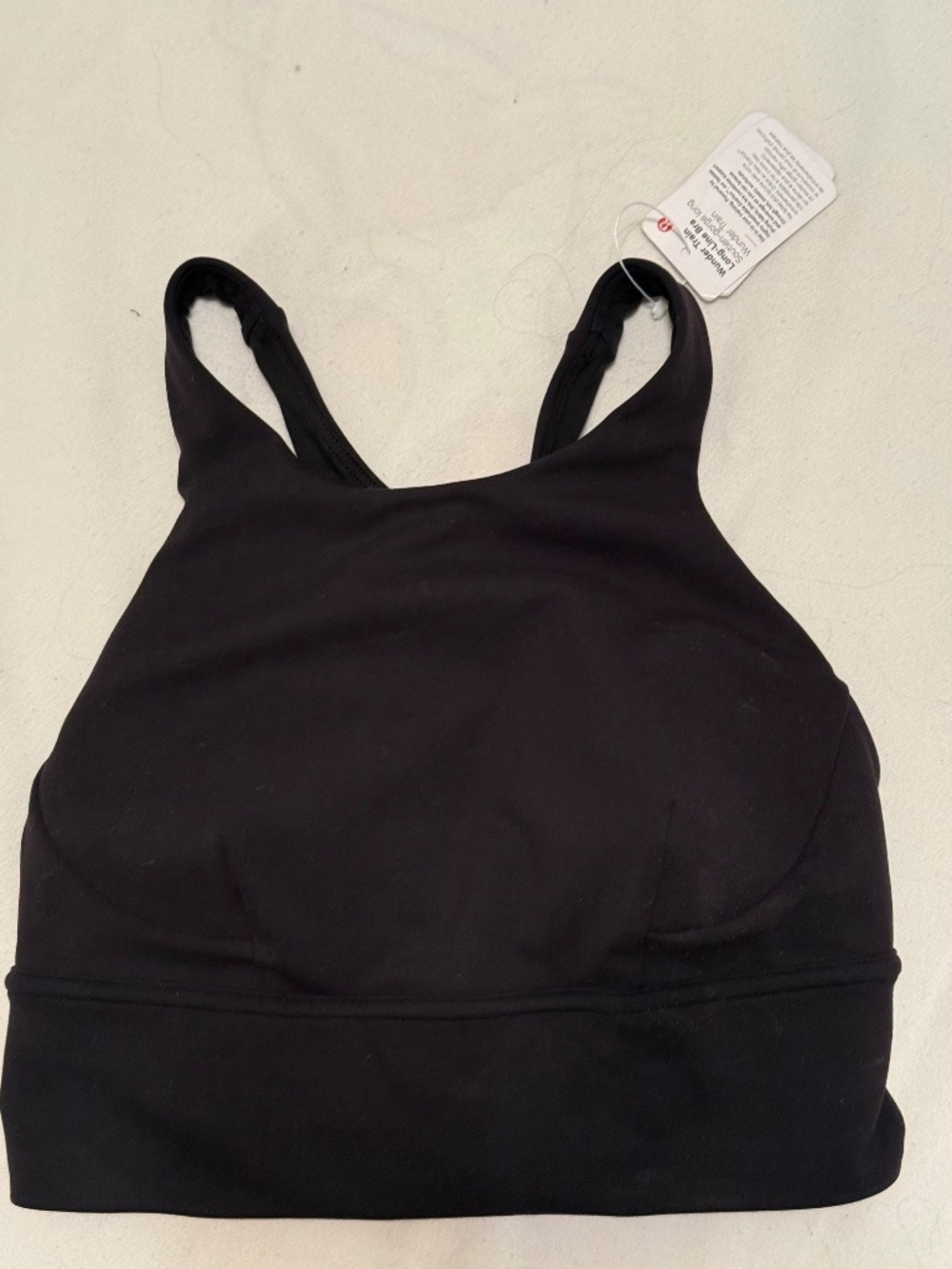 Lululemon Wunder Train Long-Line Sports Bra Black Size 6 Medium Support NWT